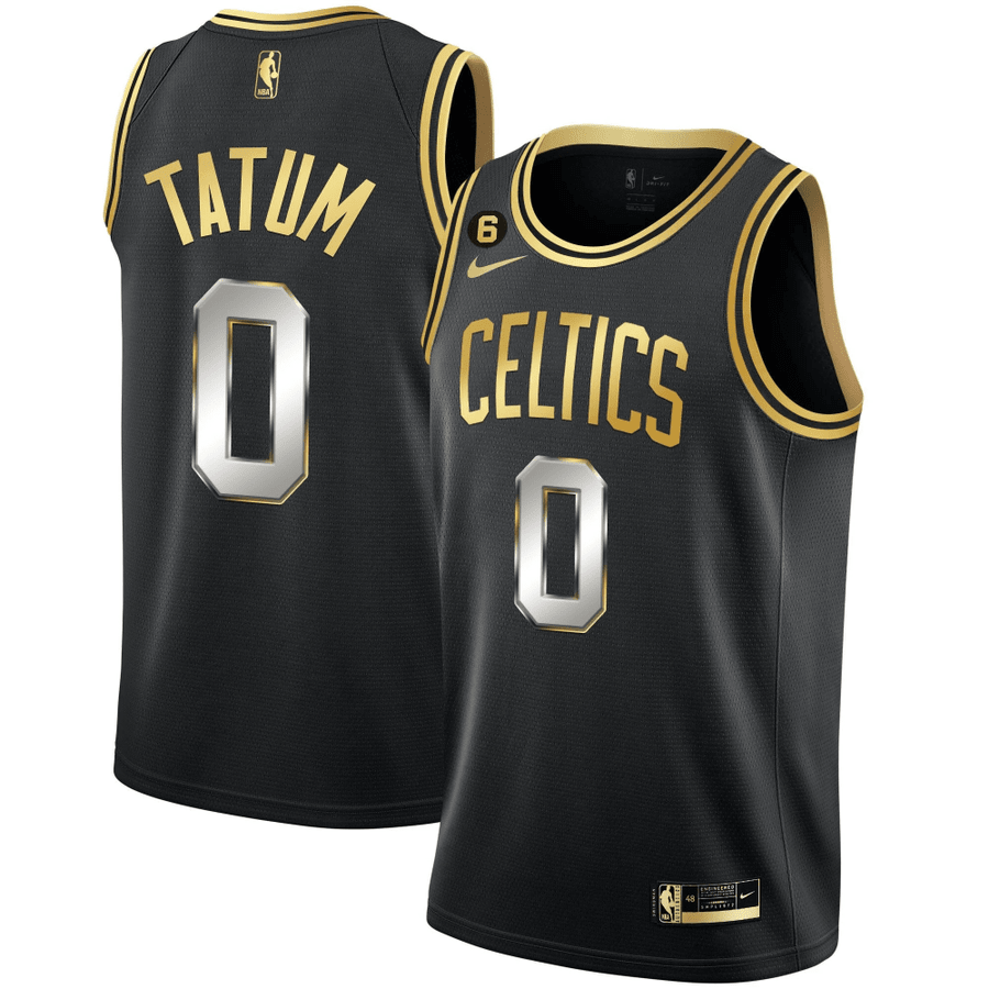 Tatum Black & Gold Celtics Jersey