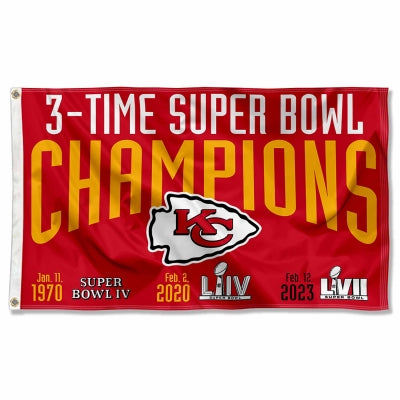 CHIEFS 3X SUPER BOWL CHAMP FLAG