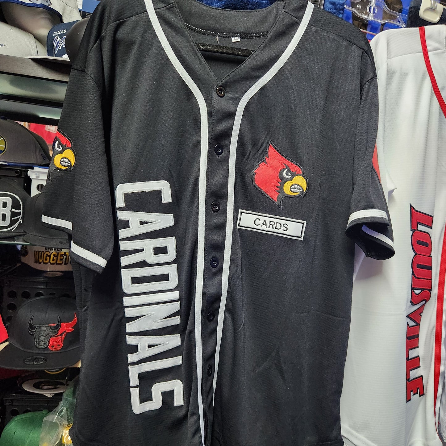 LOUISVILLE CARDINALS BLACK BASEBALL JERSEY