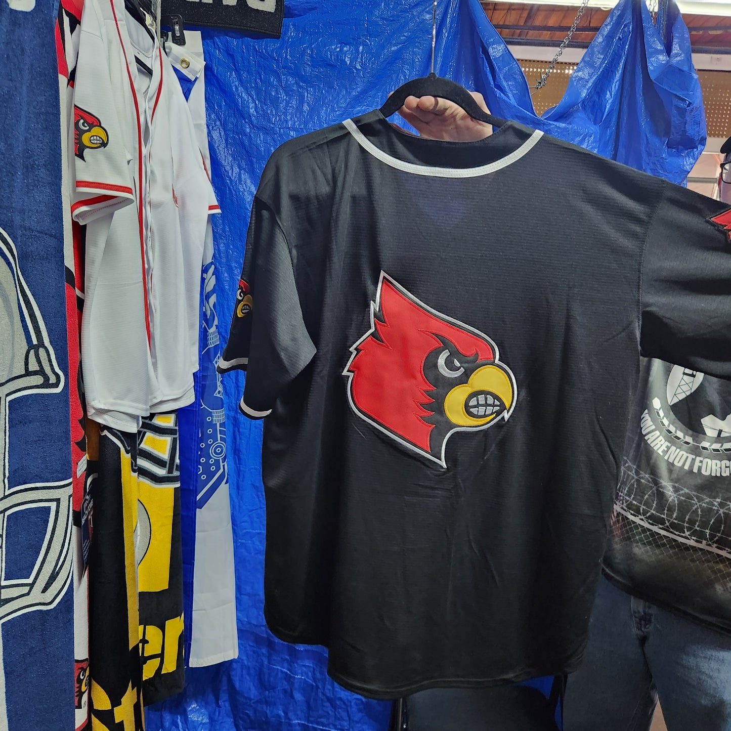 LOUISVILLE CARDINALS BLACK BASEBALL JERSEY