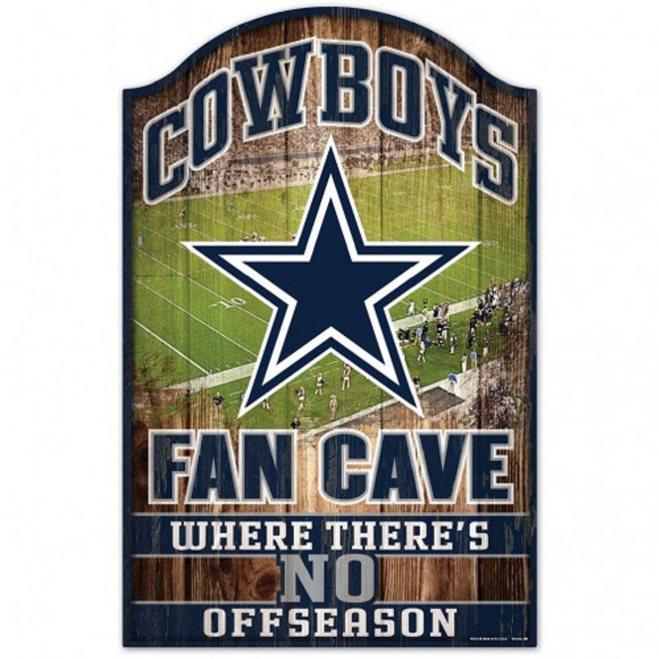 Cowboys Wooden Fan Cave Sign
