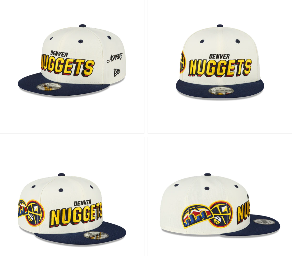 NUGGETS NBA WHITE HAT