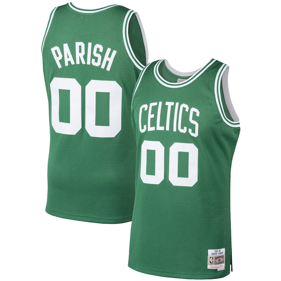 Parish Green Mitchell & Ness Celtics Jersey