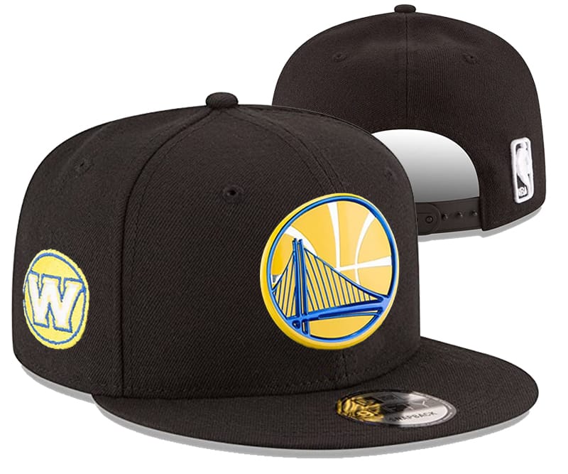 Warriors NBA solid black hat