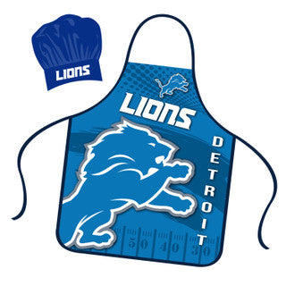 Lions NFL Apron and Chef Hat Set