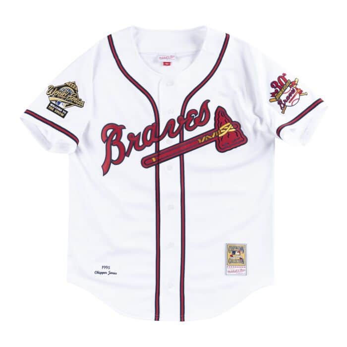 BRAVES JONES WHITE JERSEY
