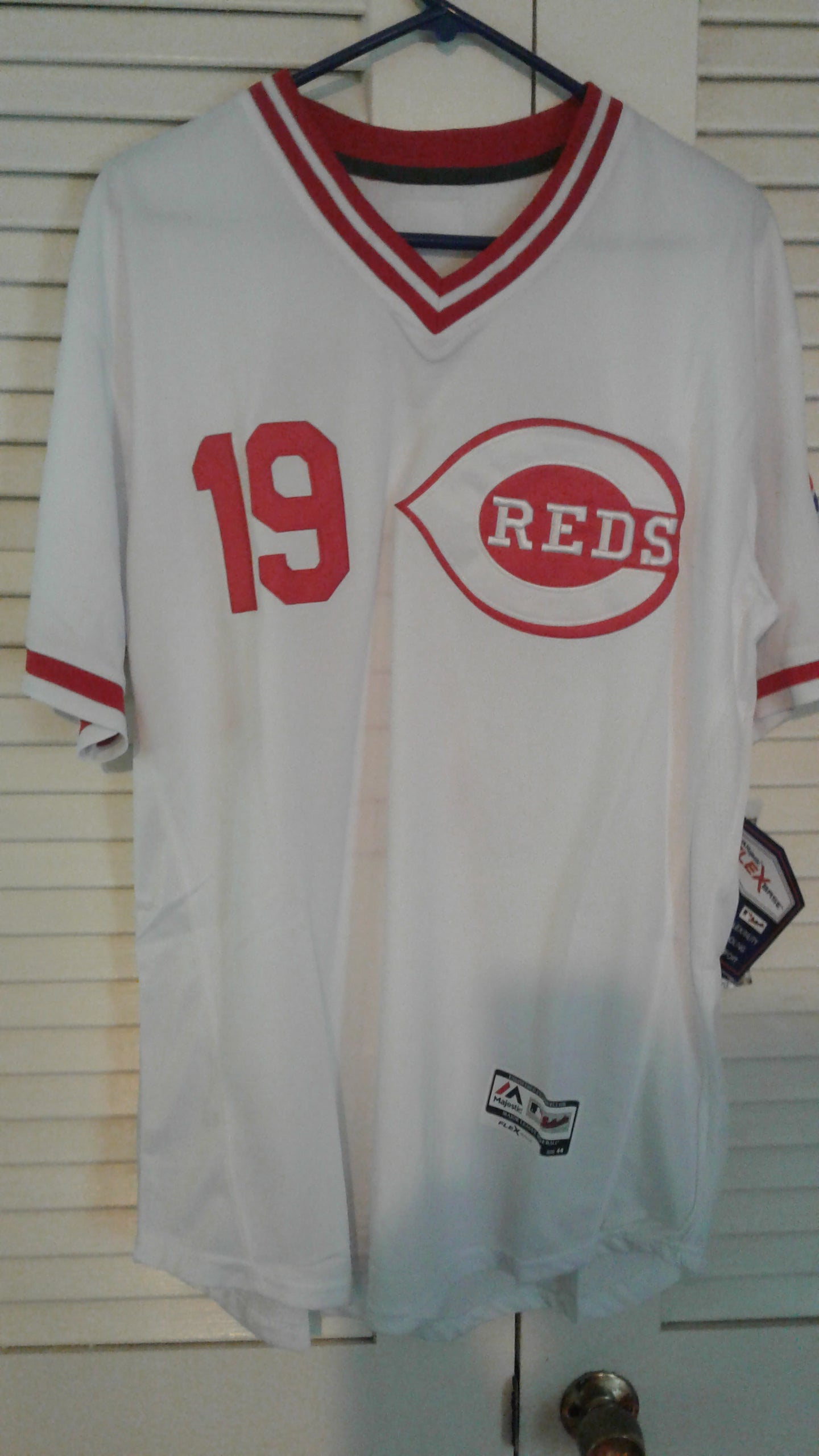 Reds Votto MLB White Jersey