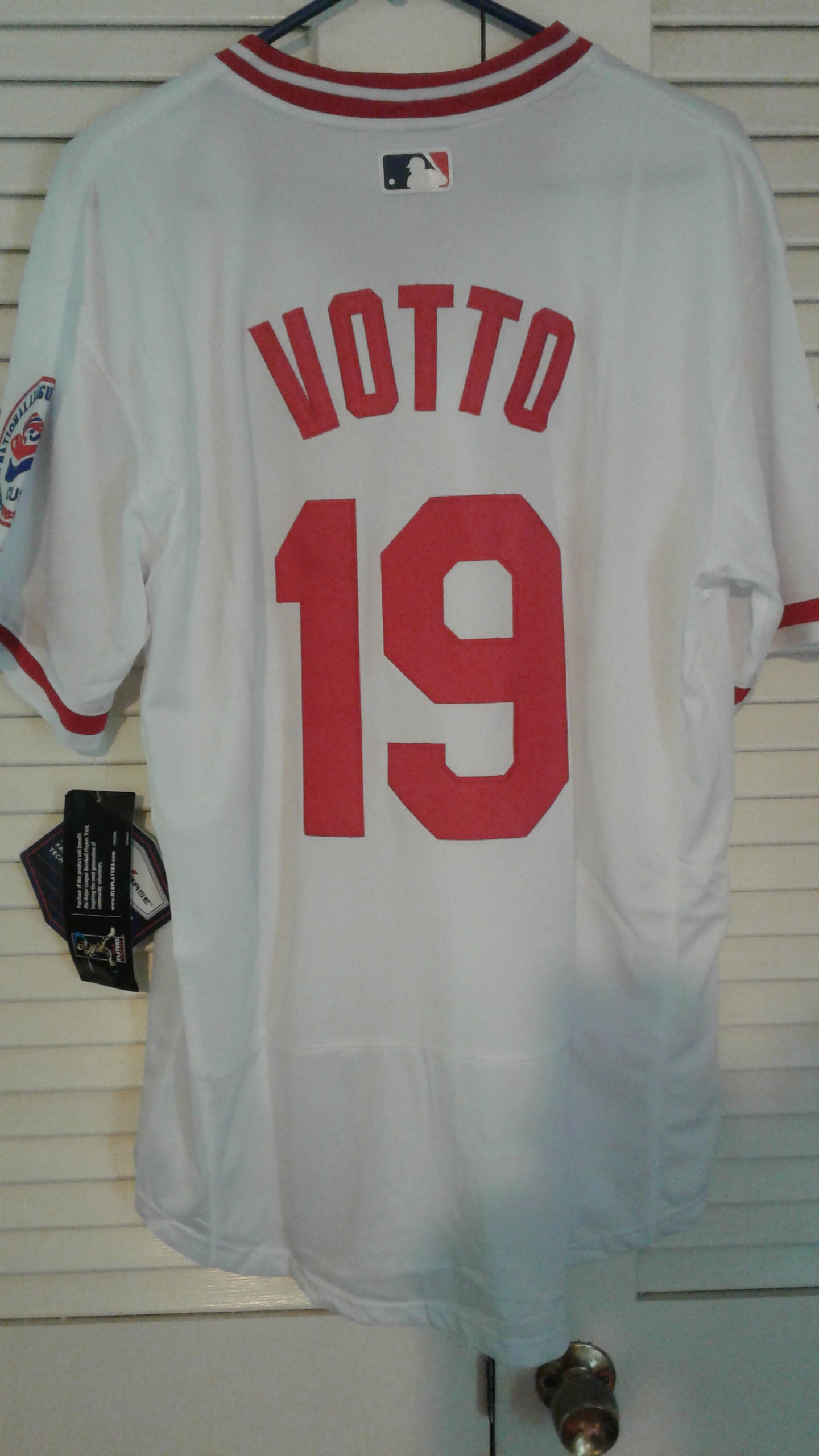 Reds Votto MLB White Jersey