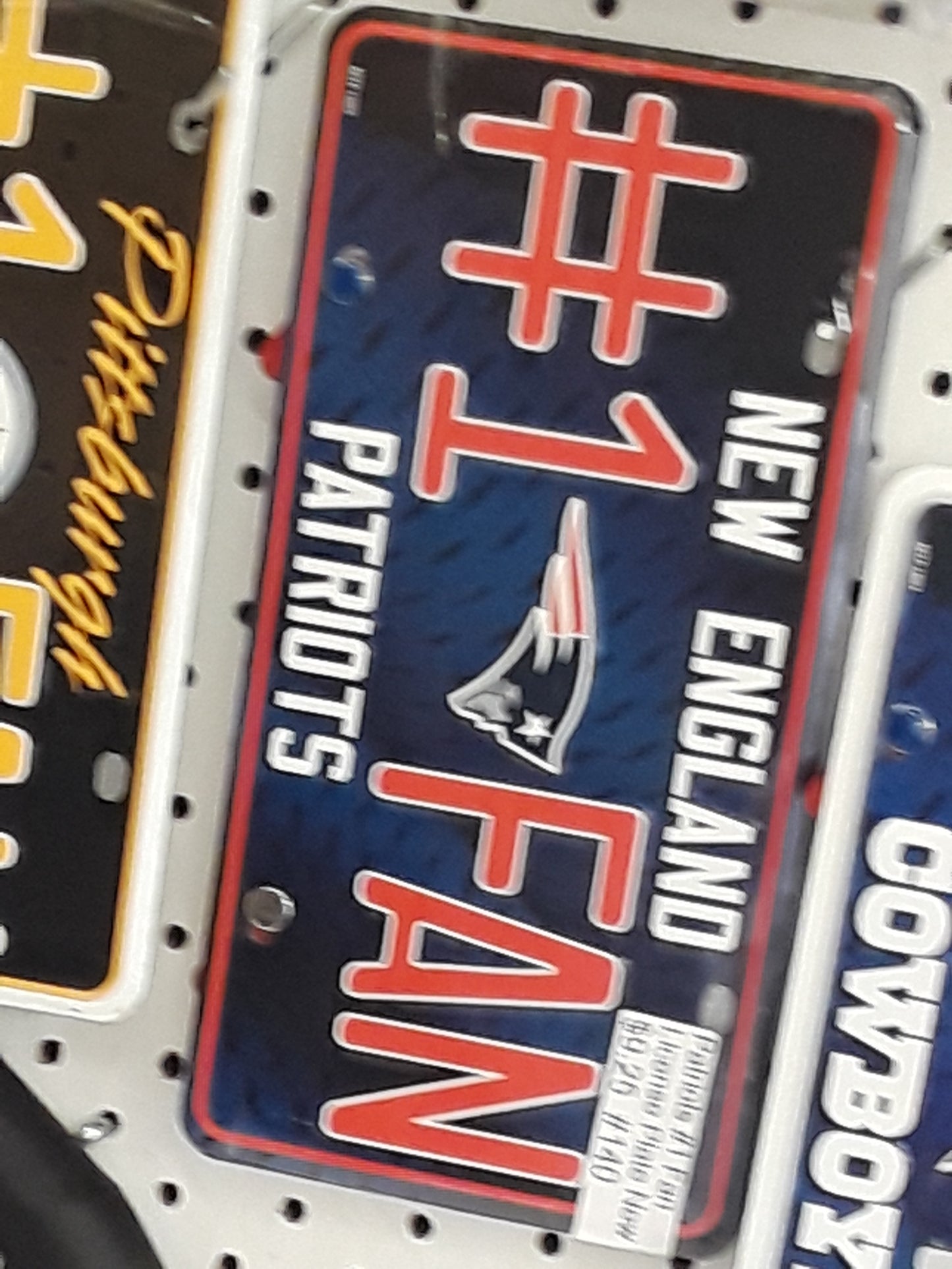 PATRIOTS #1 FAN PLATE