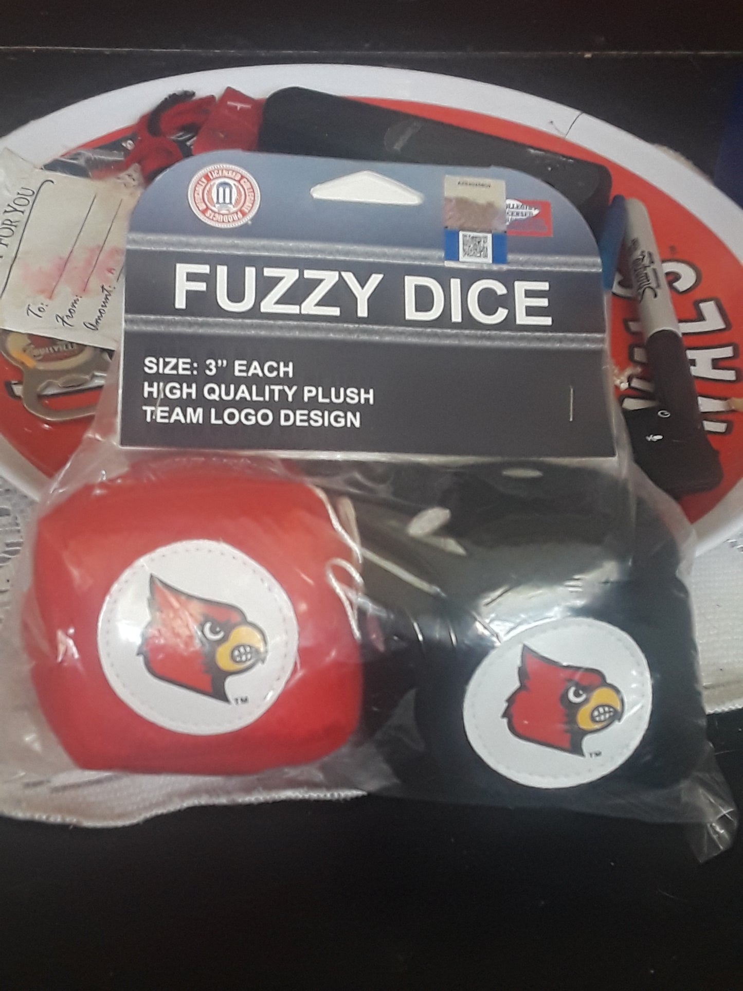 LOUISVILLE CARDINALS CAR DICE
