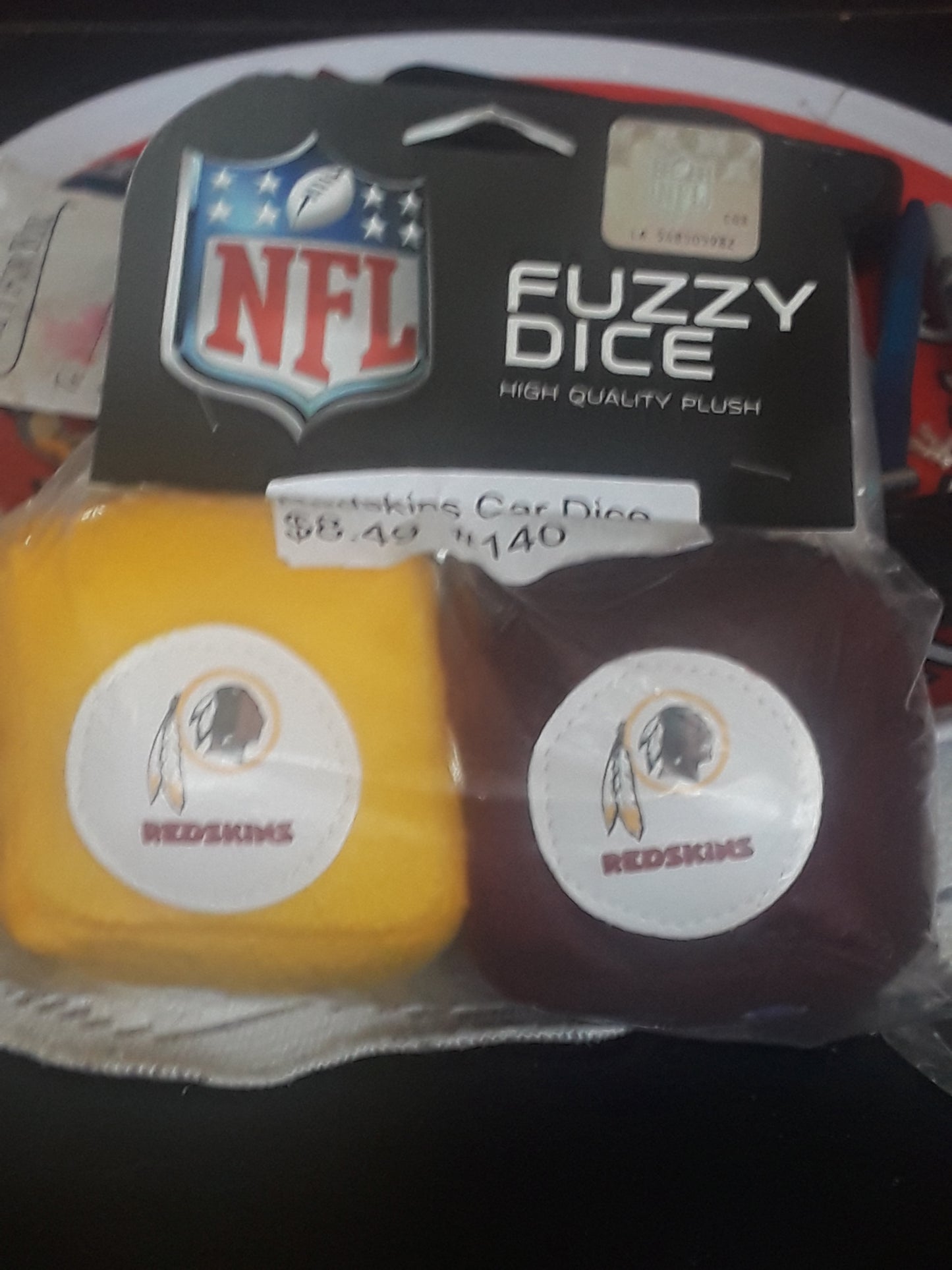 REDSKINS CAR DICE