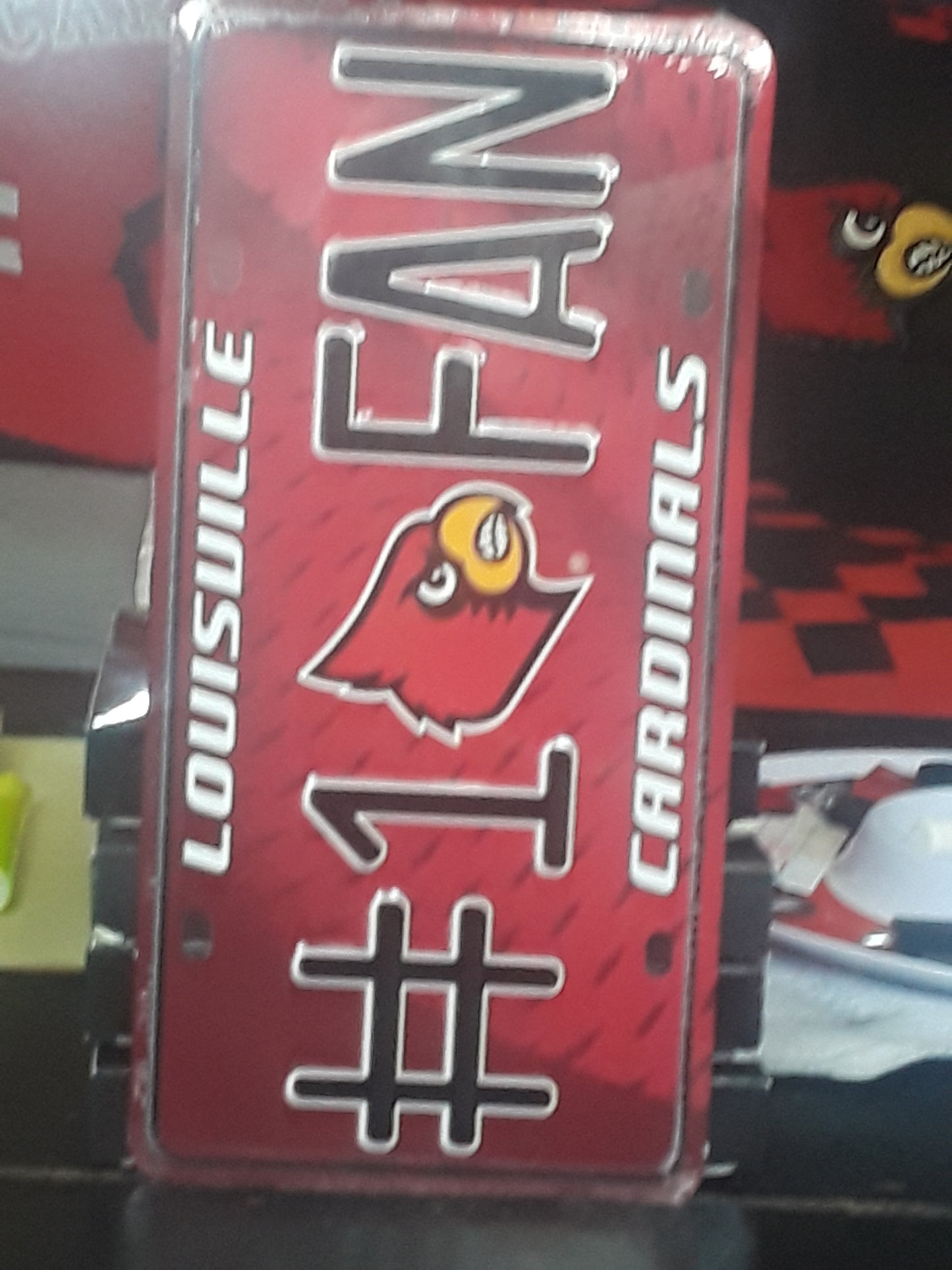 LOUISVILLE CARDINALS #1 FAN PLATE