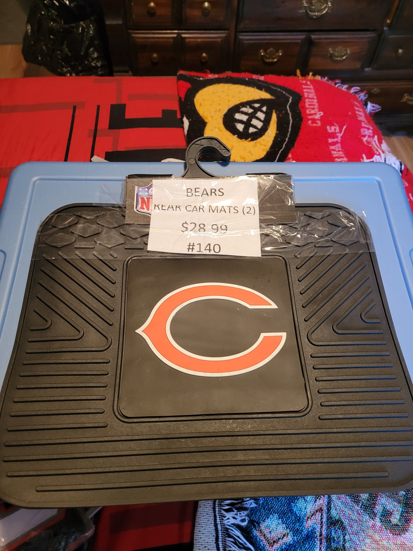 CHICAGO BEARS REAR NFL Set of 2 Heavy Duty Car Mats