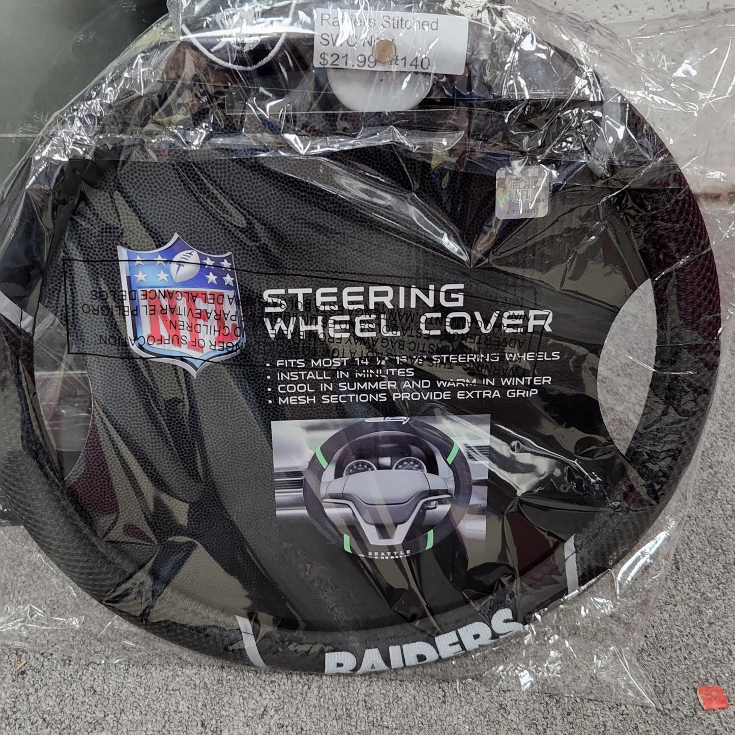RAIDERS Stitched Steering Wheel Cover