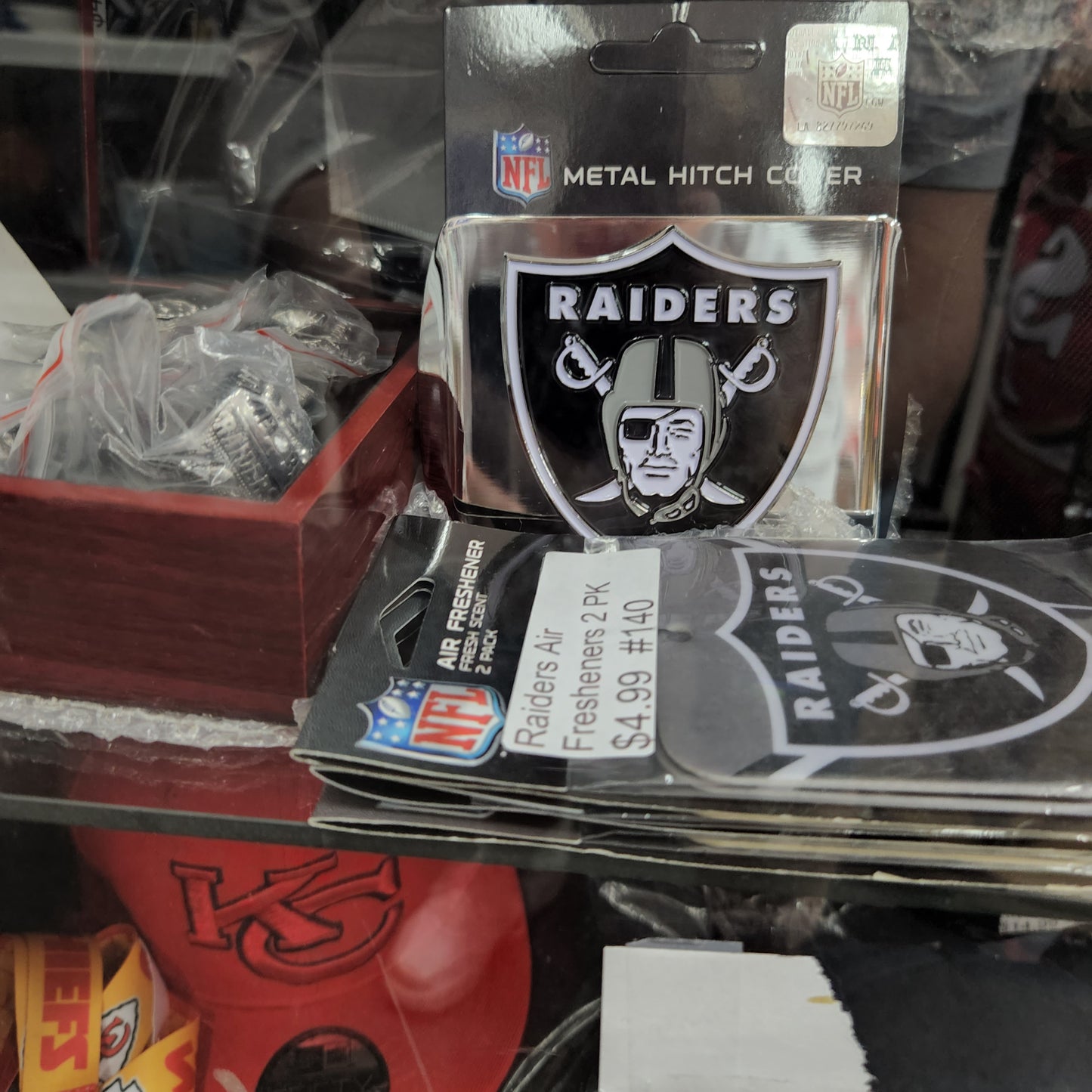 RAIDERS CHROME TRAILER HITCH COVER
