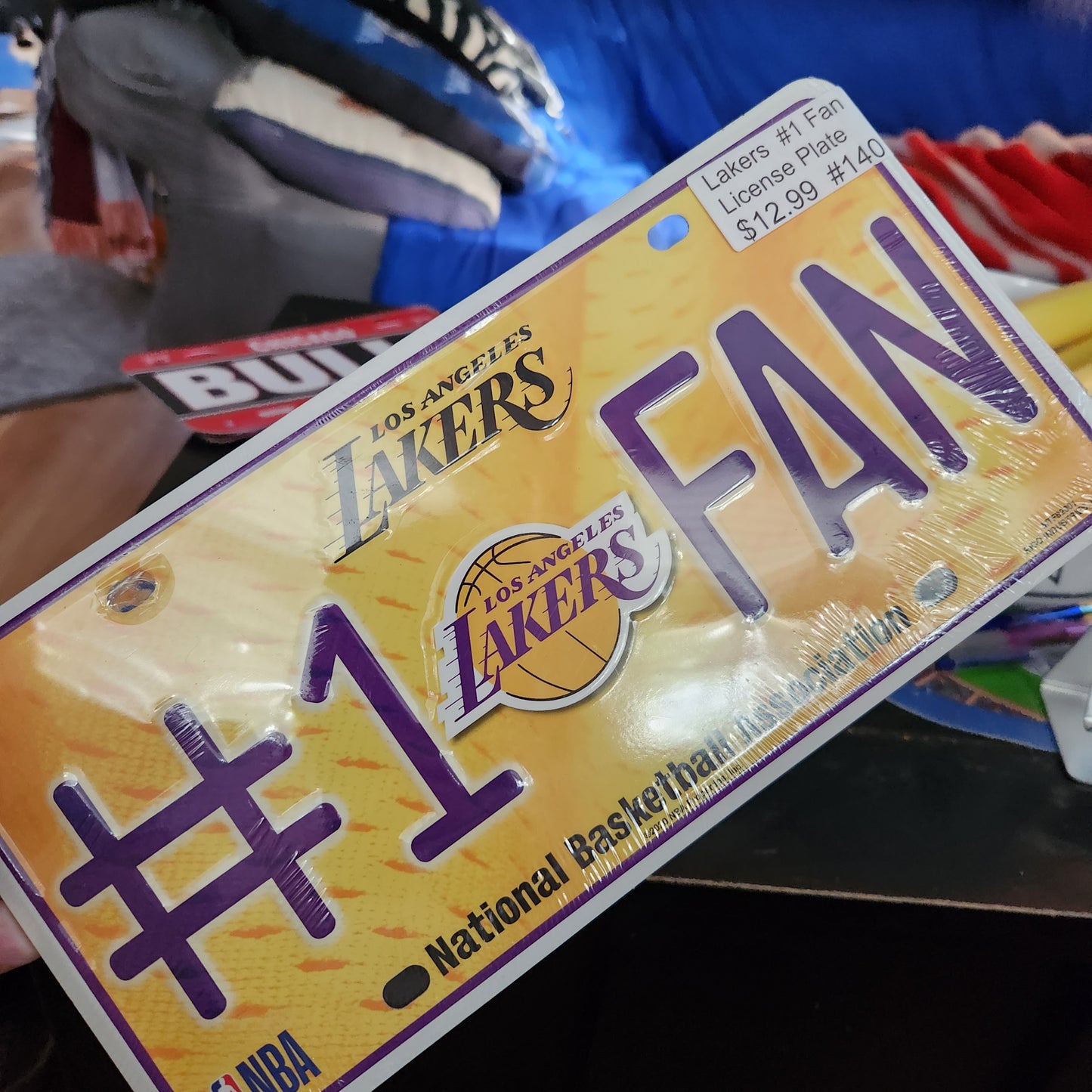 LAKERS #1 FAN LICENSE PLATE