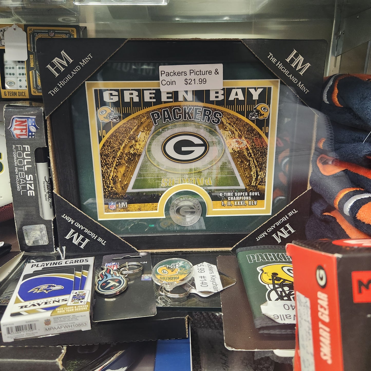 Packers Championship Picture with coin