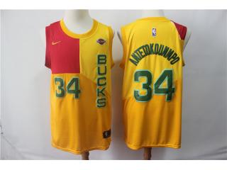 BUCKS ANTETOKOUNMPO YELLOW JERSEY