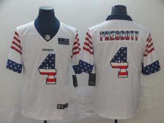 Dallas Prescott White American Flag Jerseys
