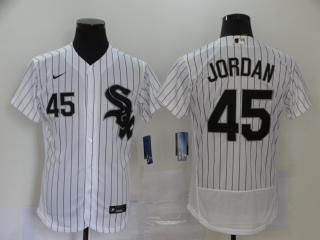 White Sox Jordan MLB White Pinstripe Nike Jersey