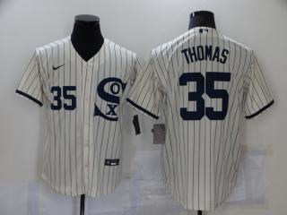 White Sox Thomas MLB White Pinstripe Jersey