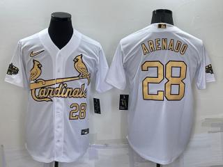 ARENADO MLB WHITE GOLD LETTER JERSEYS