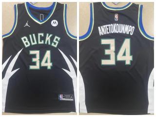 BUCKS ANTETOKOUNMPO BLACK JERSEY