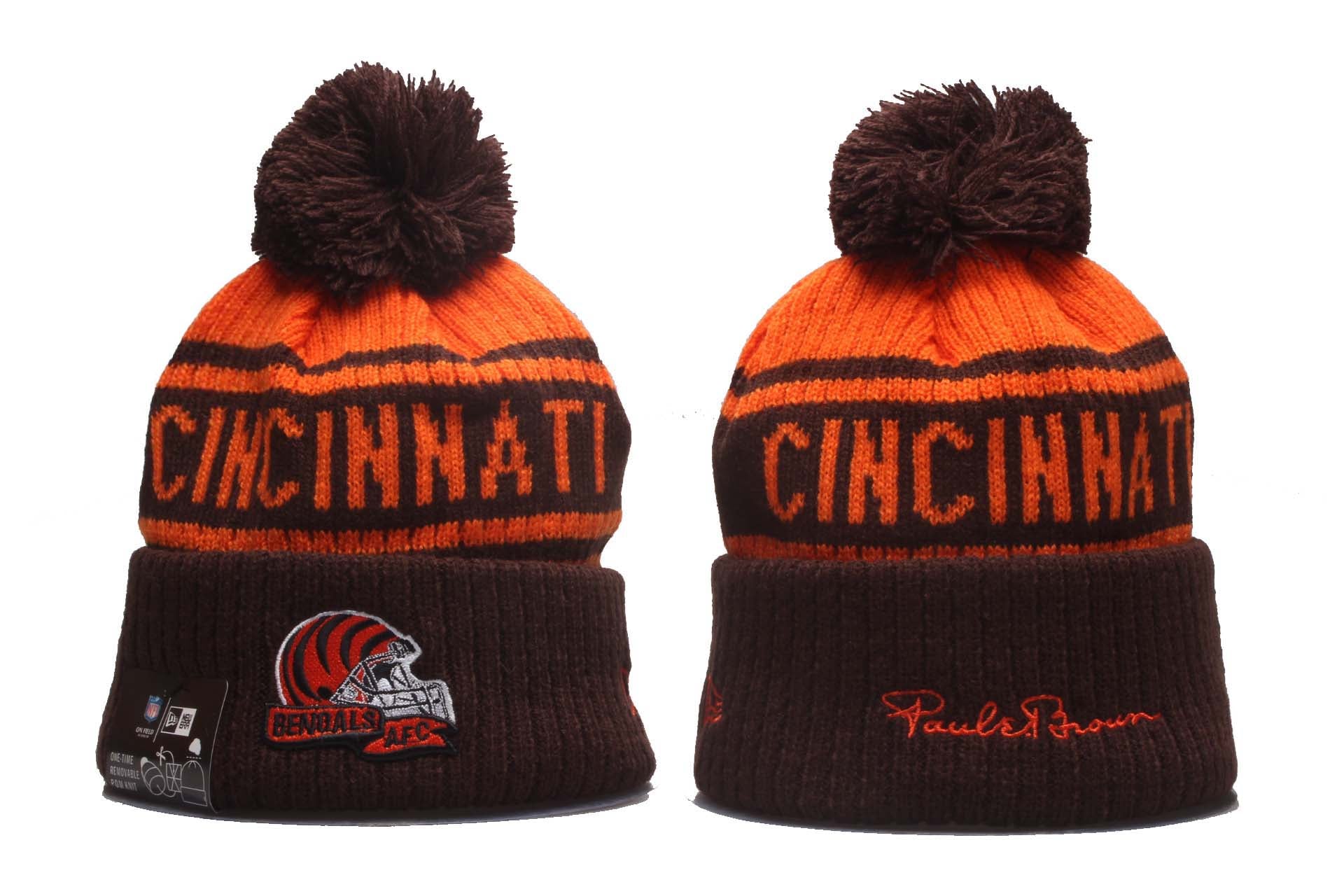 The Bengals NFL Beanie with Yarn Pom Pom