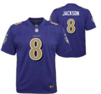 Ravens Jackson Purple Color Rush Jersey