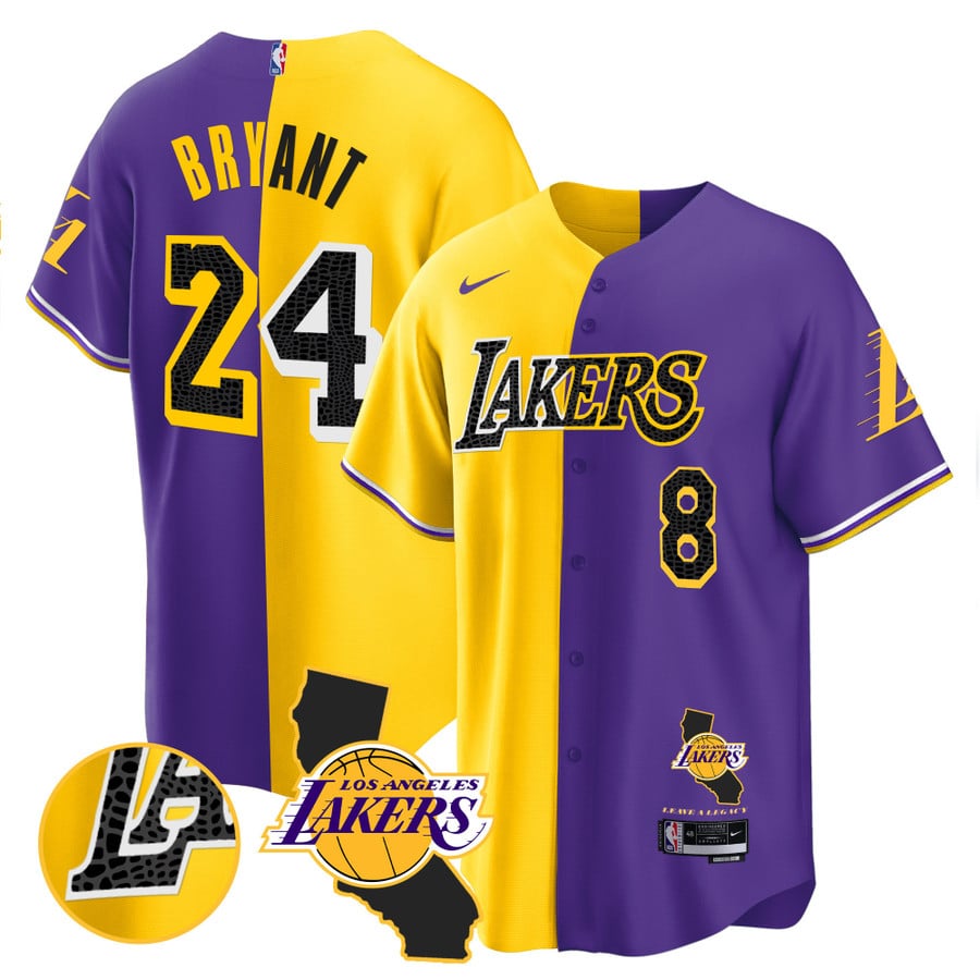 KOBE LAKERS MIXED BASEBALL JERSEY