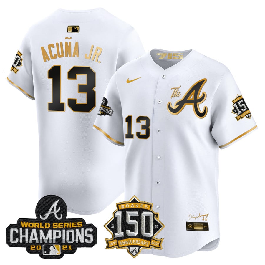 ACUNA WHITE WORLD SERIES SPECIALIZED JERSEY