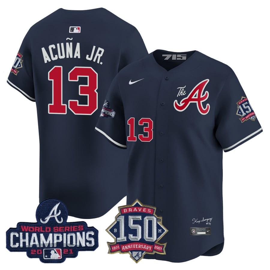 ACUNA NAVY BLUE WORLD SERIES SPECIALIZED JERSEY