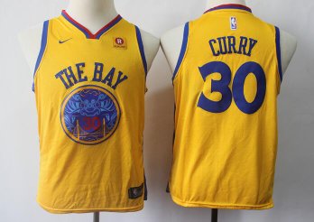 Curry Yellow Warriors Jersey