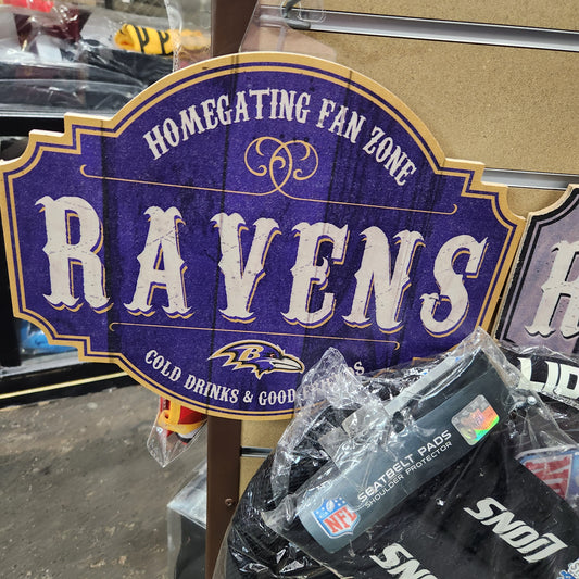 Ravens Homegating Wooden Sign