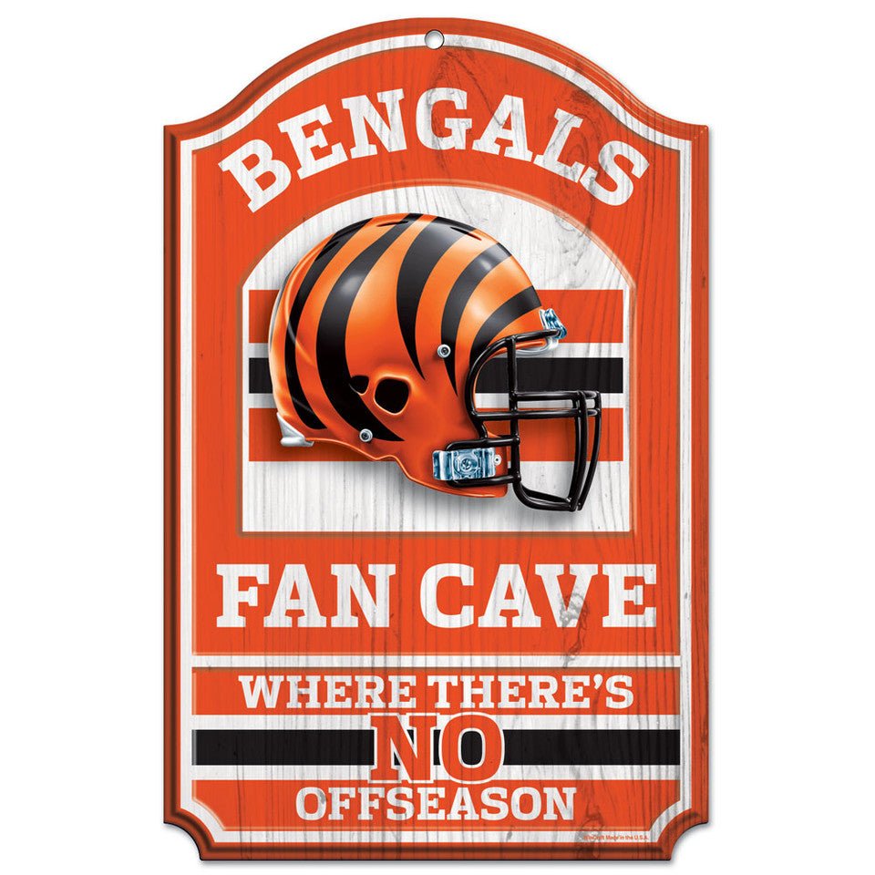 Bengals Wooden Fan Cave Sign