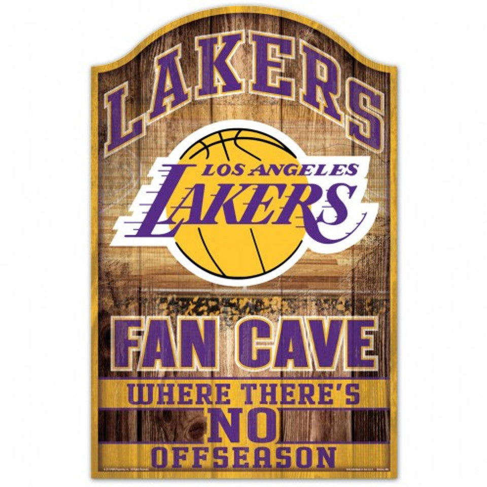 Lakers Wooden Fan Cave Sign