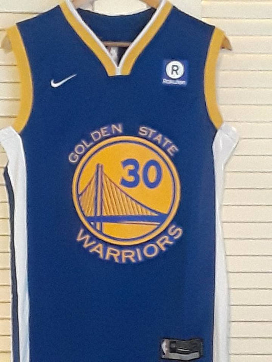 Curry Blue & White Warriors Jersey