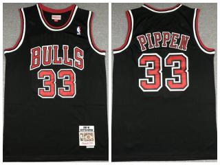 Pippen Black Mitchell & Ness Bulls Jersey