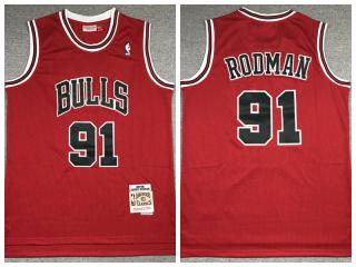 Rodman Red Mitchell & Ness Bulls Jersey
