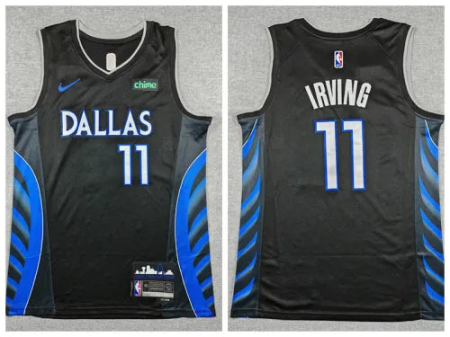 Irving Black Mavericks Jersey with White numbers