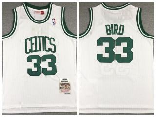 Bird White Mitchell & Ness Celtics Jersey