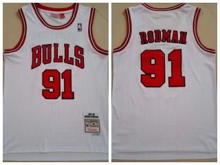 Rodman White Mitchell & Ness Bulls Jersey