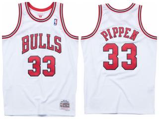 Pippen White Mitchell & Ness Bulls Jersey