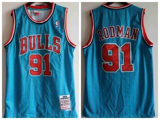 Rodman Blue Mitchell & Ness Bulls Jersey