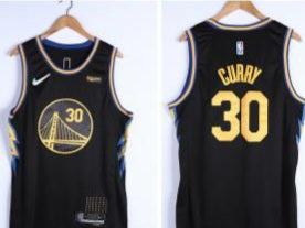 Curry Black Warriors Jersey