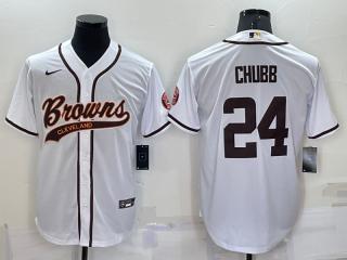 CHUBB CUSTOMIZED WHITE BASEBALL JERSEY