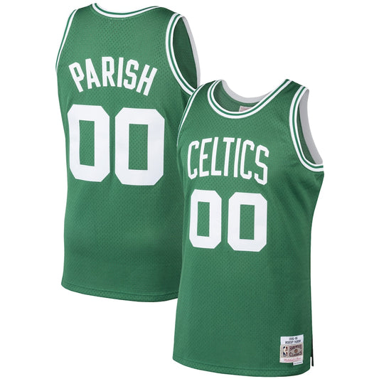 Parish Green Mitchell & Ness Celtics Jersey