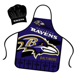 Ravens NFL Apron and Chef Hat Set