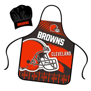 Browns NFL Apron and Chef Hat Set