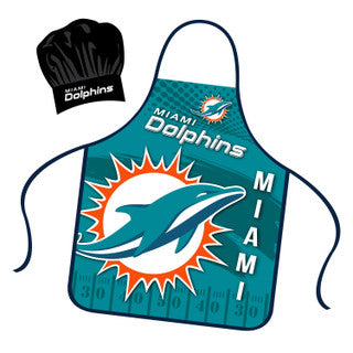 Dolphins NFL Apron and Chef Hat Set